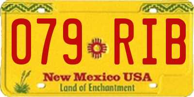 NM license plate 079RIB