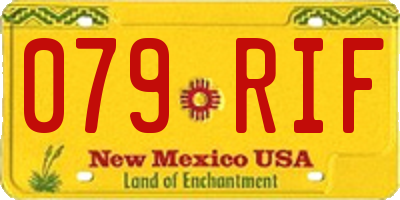 NM license plate 079RIF