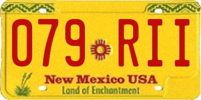 NM license plate 079RII