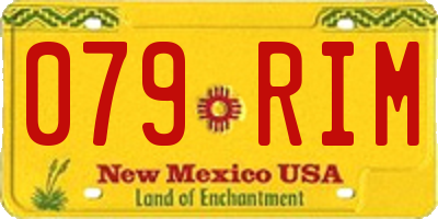NM license plate 079RIM