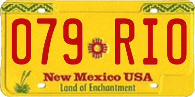 NM license plate 079RIO