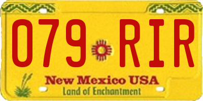 NM license plate 079RIR