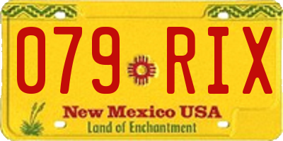 NM license plate 079RIX