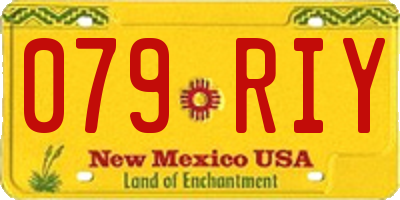 NM license plate 079RIY