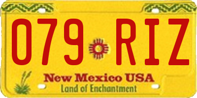 NM license plate 079RIZ