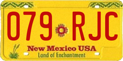 NM license plate 079RJC