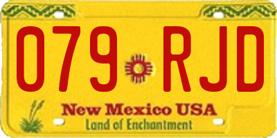 NM license plate 079RJD