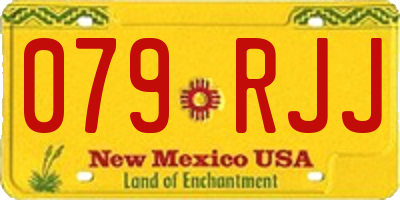 NM license plate 079RJJ