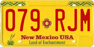NM license plate 079RJM
