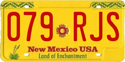 NM license plate 079RJS