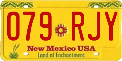NM license plate 079RJY