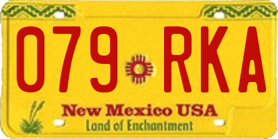 NM license plate 079RKA