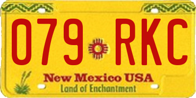 NM license plate 079RKC