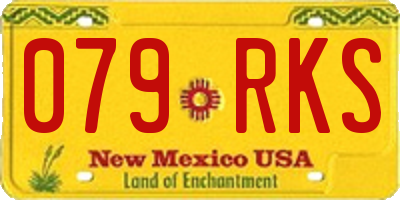 NM license plate 079RKS