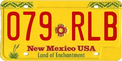 NM license plate 079RLB