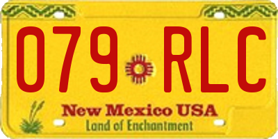 NM license plate 079RLC