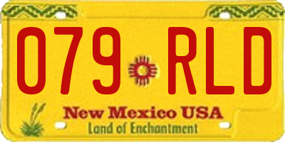 NM license plate 079RLD