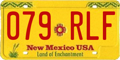 NM license plate 079RLF