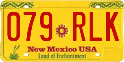 NM license plate 079RLK