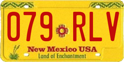 NM license plate 079RLV