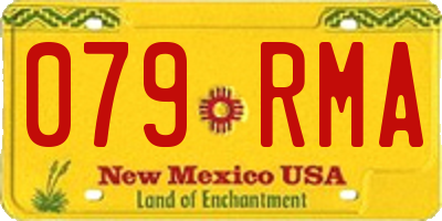 NM license plate 079RMA