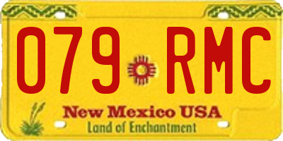NM license plate 079RMC