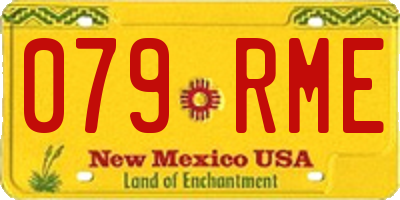 NM license plate 079RME