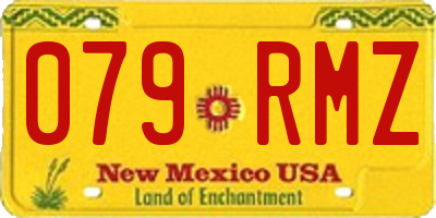 NM license plate 079RMZ