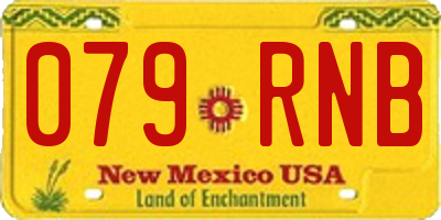 NM license plate 079RNB
