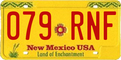 NM license plate 079RNF