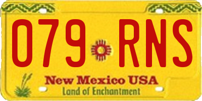 NM license plate 079RNS