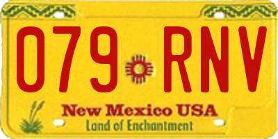 NM license plate 079RNV