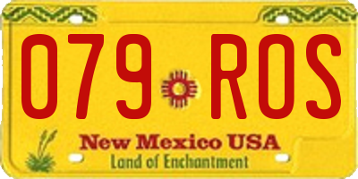 NM license plate 079ROS