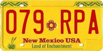NM license plate 079RPA