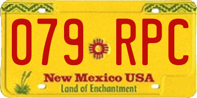 NM license plate 079RPC