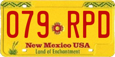 NM license plate 079RPD