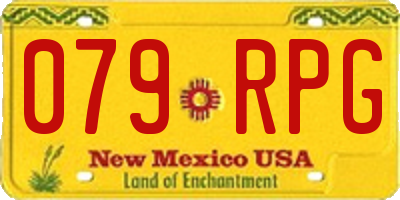 NM license plate 079RPG