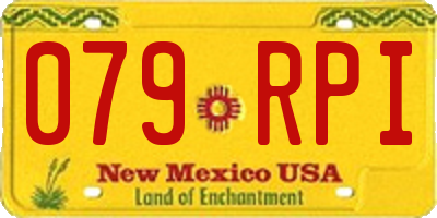 NM license plate 079RPI