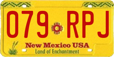 NM license plate 079RPJ
