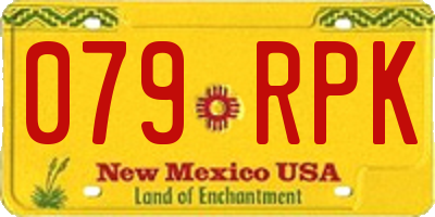 NM license plate 079RPK