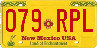 NM license plate 079RPL