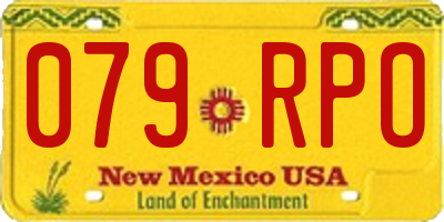 NM license plate 079RPO