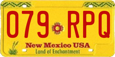 NM license plate 079RPQ