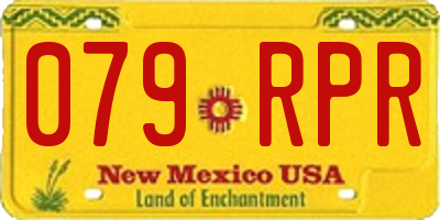 NM license plate 079RPR