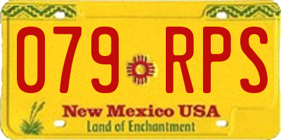 NM license plate 079RPS