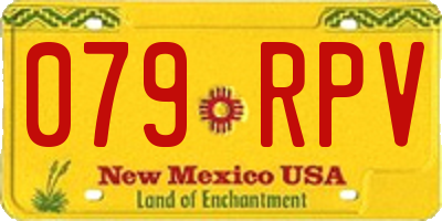 NM license plate 079RPV