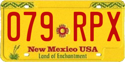 NM license plate 079RPX
