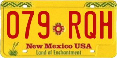 NM license plate 079RQH