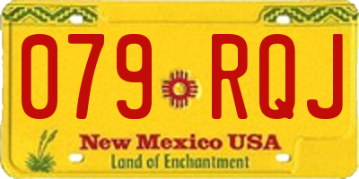 NM license plate 079RQJ
