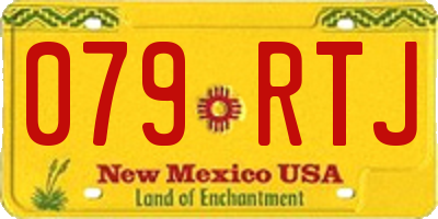 NM license plate 079RTJ